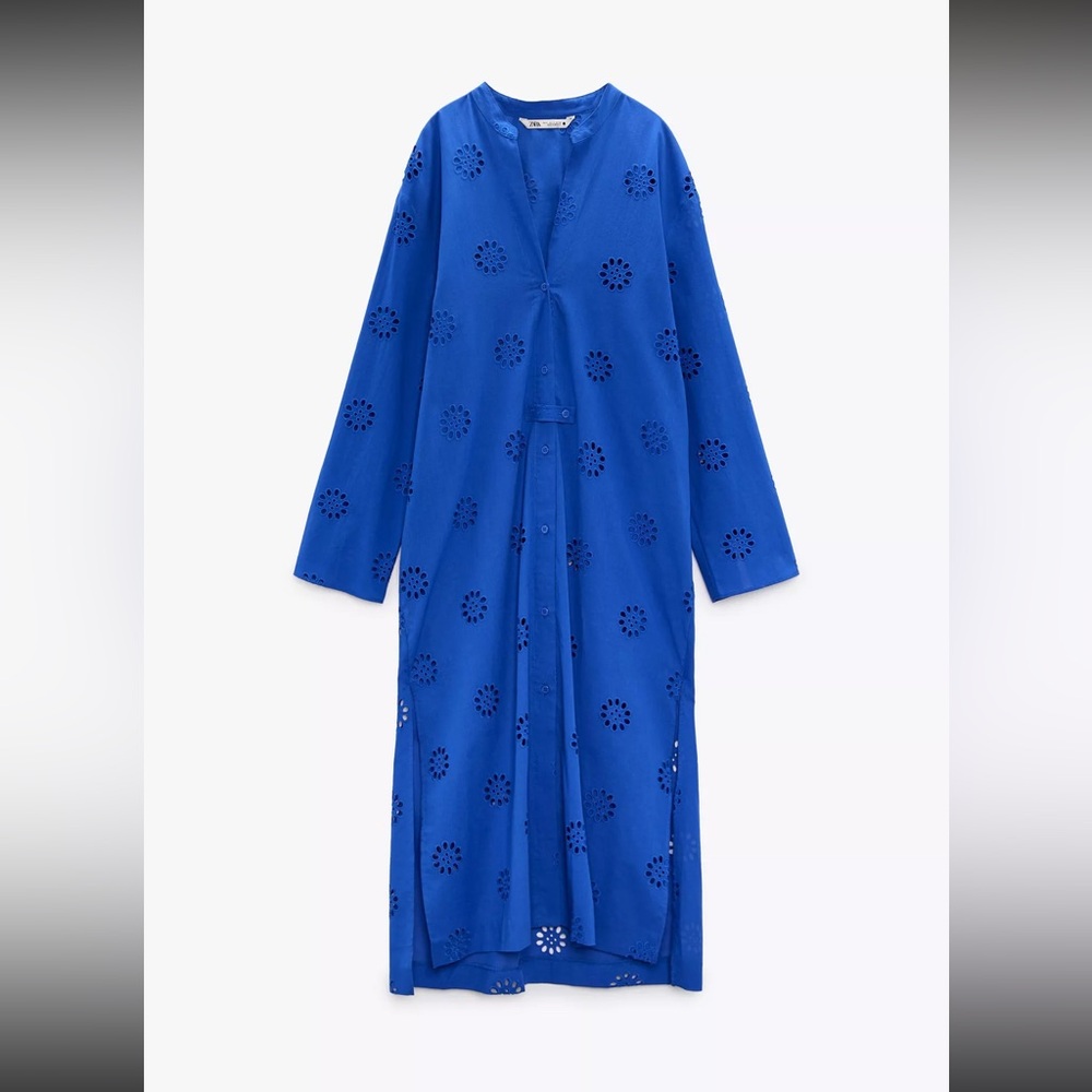 Zara Eyelet Embroidered Tunic Dress